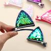 Pastoral Princess Glitter Cat Ear Hair Clips for Girls