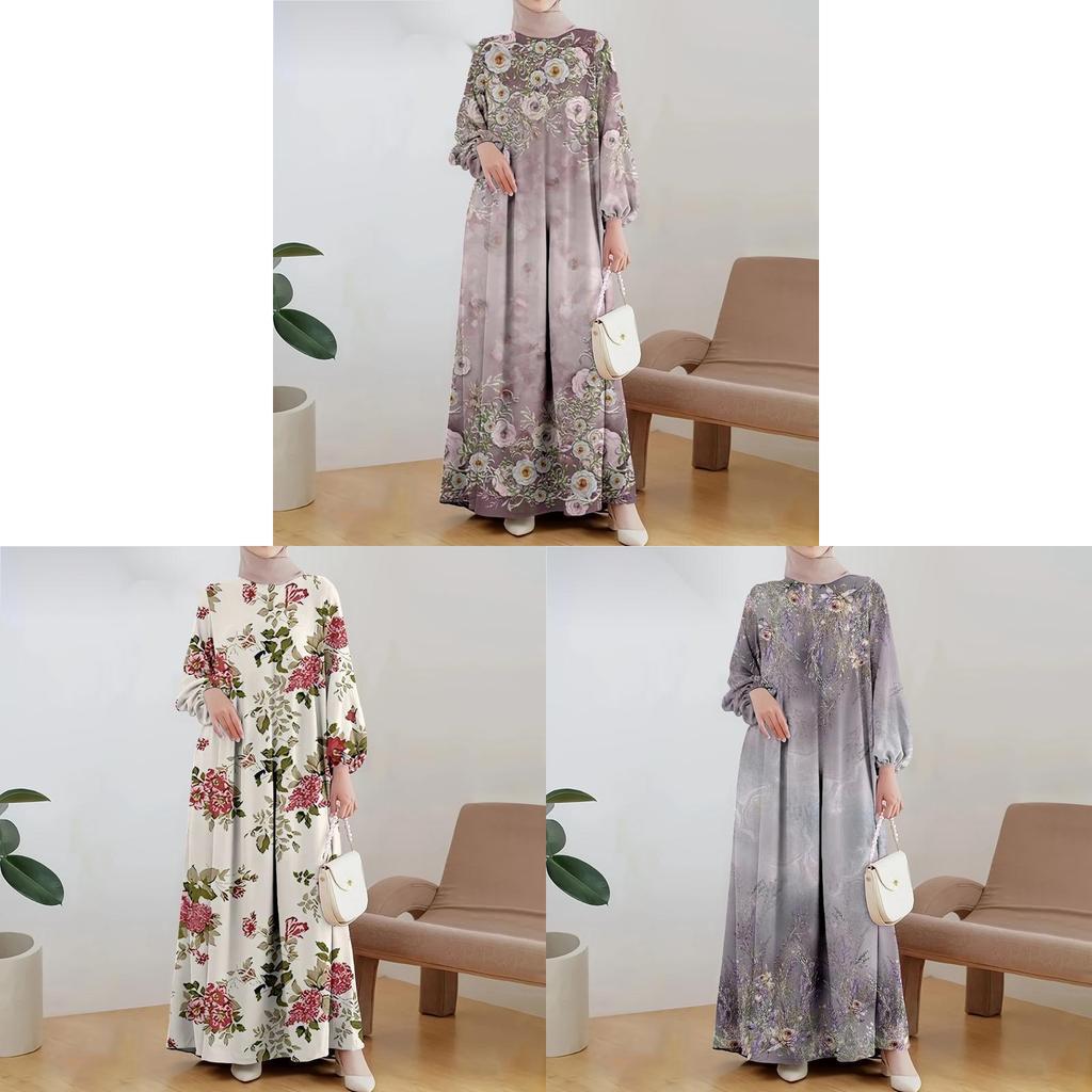 Ethnic Pattern Polyester Long Skirt With Wide Waist For Casual And Formal Wear