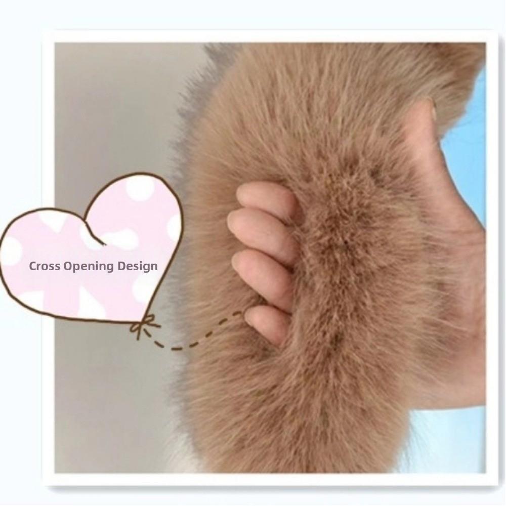 Weicher Plüsch Kunstfell Schal Winter Flauschiger Nackenwärmer Outdoor Halskragen Damen Mädchen