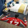 Michael Olise Bayern Munich No.17 Back View Area Rug, Non Slip Floor Mat for Living Room Bedroom Soccer Fan Decor