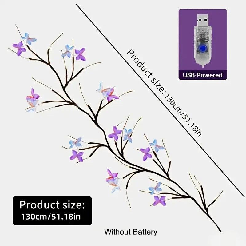  LED Tree Branch Lights Realistic Twigs Wall Ornament for Children Bedroom Living Room Celebration Decor