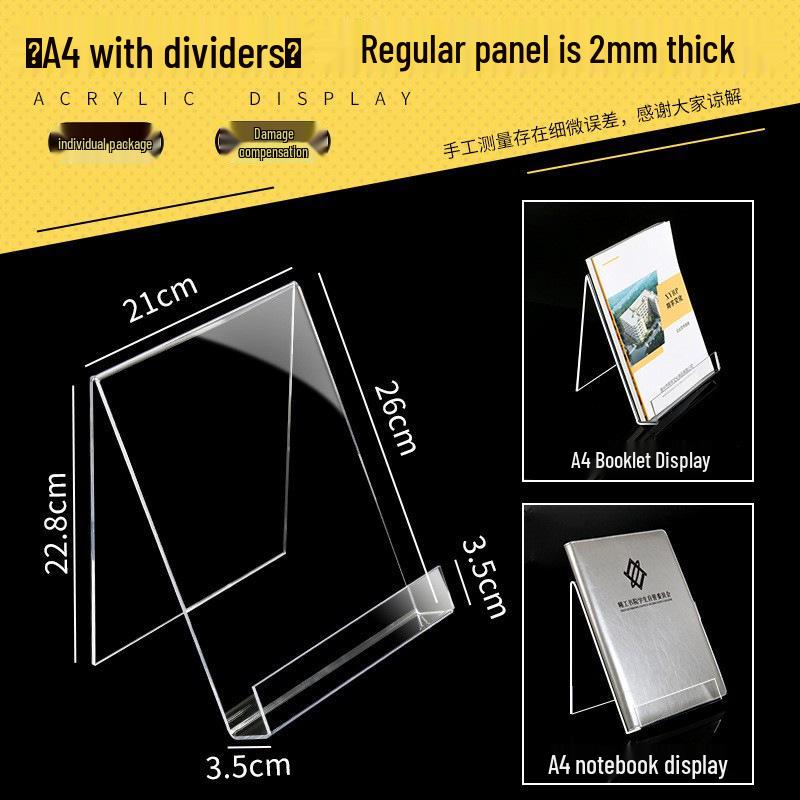 Transparent Acrylic Book Stand and Display Holder