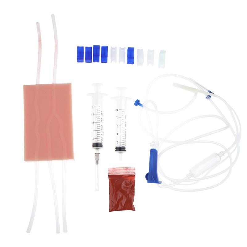 Venipuncture Iv Injection Training Pad Silicone Human Skin Suture Model Y Imbedded 3 Skin Layers Injection Practice Model