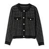 Xiaoxiangfeng Short Sweater Small Coat Knitted Cardigan Women's Autumn 2026 New Plaid Overlay Top Spring and Autumn