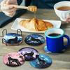 8 Pieces/set of Animal Wolf Pattern Painted Coasters Set with Holder DIY Coasters for Beginners and Adults, Art and Craft Supplies Gifts