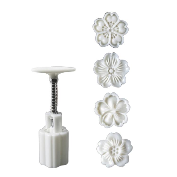 DIY Mooncake Moulds Hibiscus Shaped Baking Accessories Mooncake Tools for Baking