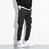 Spring Autumn Men's Jeans Multi-Pockets Work Wear Cargo Pants Black Blue Elastic Waist Denim Joggers Big Size Jean Trousers 8XL