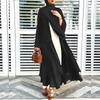 Muslim Fashion Abaya Fashion Soft and Elegant Large Size Women Cardigan Robe Solid Color Cardigan Dress