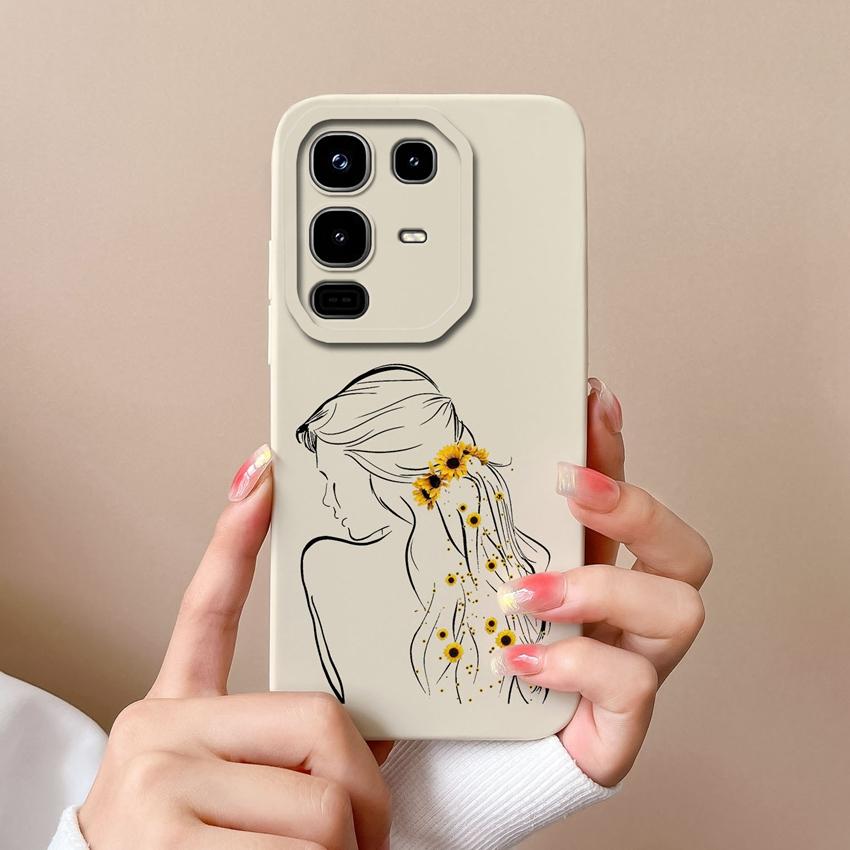 

Чехлы-бамперы для Infinix Note 50X 50 Pro Plus 50S Элегантные узоры для девушек Квадратные Мягкие Жидкие Силиконовые Противоударные Защитные Чехлы для Infinix Задние Крышки Infinix Note 50 4G