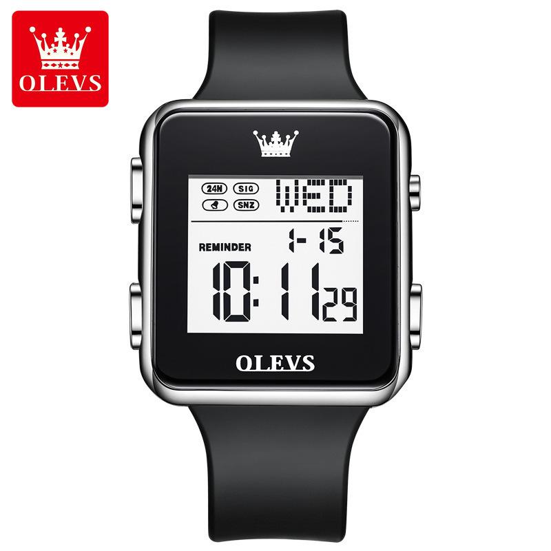 

Водонепроницаемые цифровые часы Olitis с отображением дня недели и даты - Унисекс, студенческий стиль