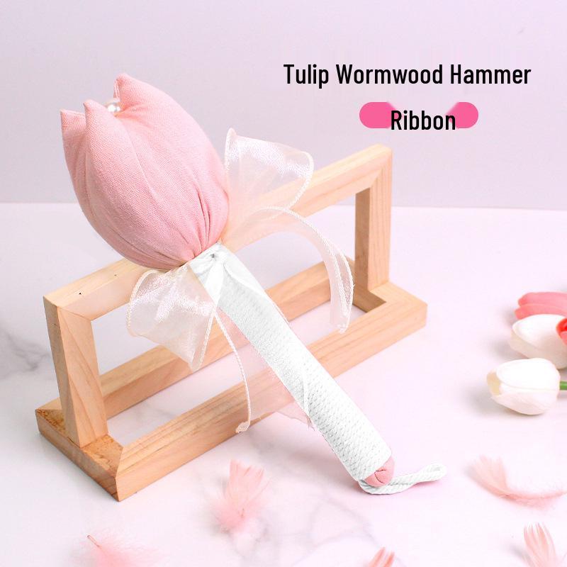 Brocade Tulip Mugwort Health Hammer: Exquisite Meridian Massage Hammer, Perfect Gift for Girls.