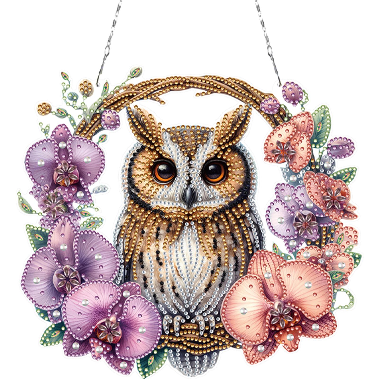 

Acrylic 2D Flat DIY Special Shape Rhinestone Diamond Art Window Pendants Diamond Painting Set Window Hanging Art for Home Decor