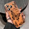 Black Butterfly Printed TPU Phone Case For iPhone 17 16 Pro 15 14 13 12 Pro Max 11 Shockproof Transparent Soft Silicone Cover
