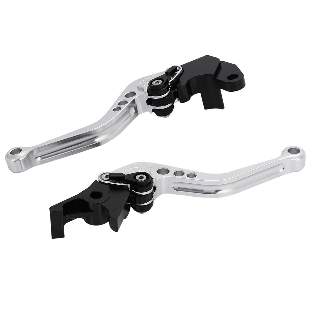 nakira Brake and Clutch Lever Set for and GSR600 V-Strom 250, GSR250, GSX250R, (Silver)
