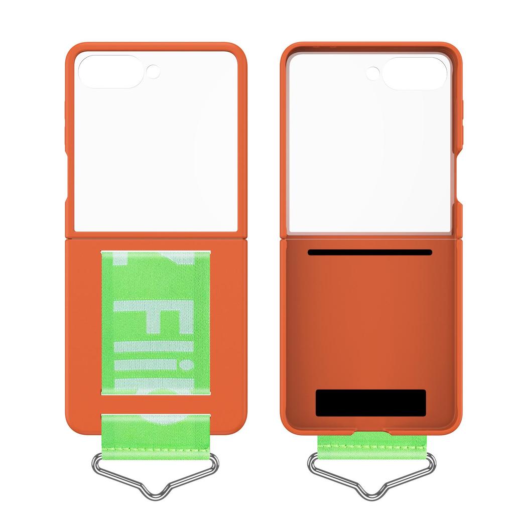 Samsung Z Flip7 Modieuze Matte Beschermhoes met B-Gesp Lanyard & Valbestendig Ontwerp