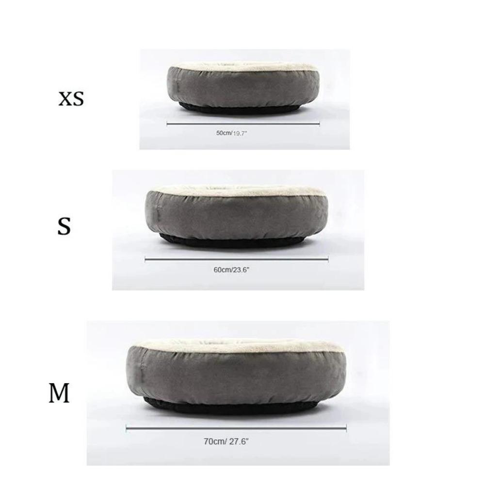 Cozy Cat Bed Indoor Anti-Slip Round Donut Pet Calming Cushion for Small Medium Large Pets Warm Soft Dog Bed Machine Washable