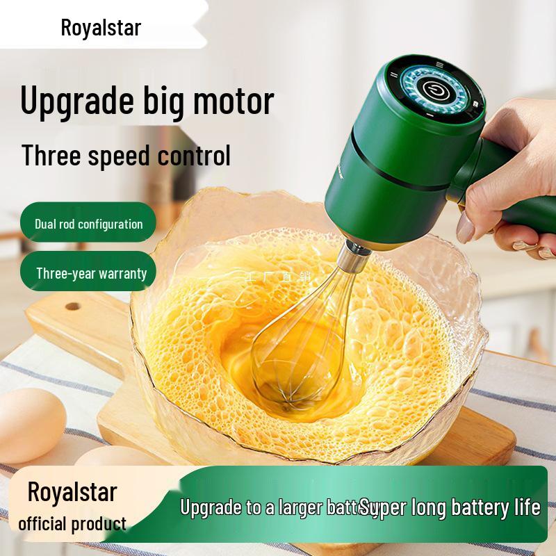 Rongshengda Handlicher Elektrischer Eieraufschläger & Sahneschläger zum Backen