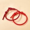 Hand-Woven Eight-Strand Red String Bracelet with Beads - DIY Jewelry