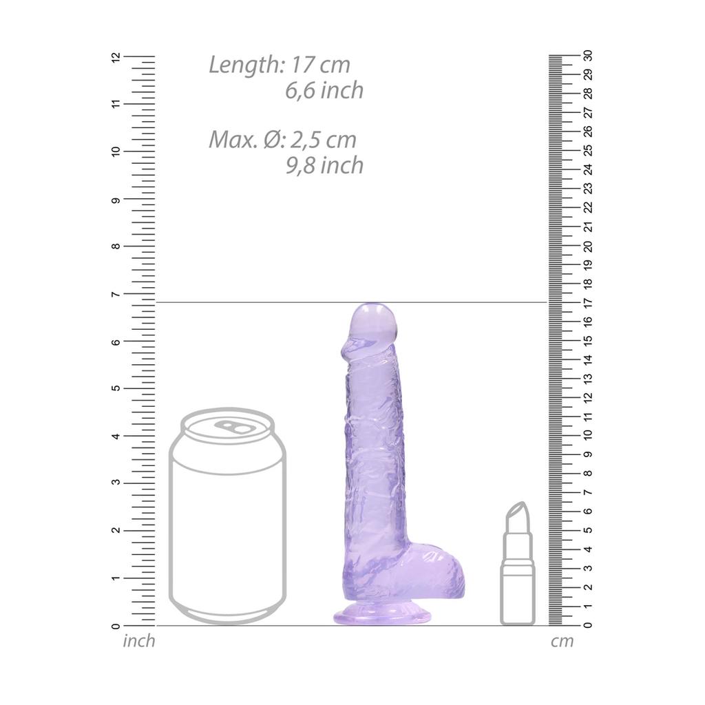 RealRock - Realistic dildo with balls 15 cm