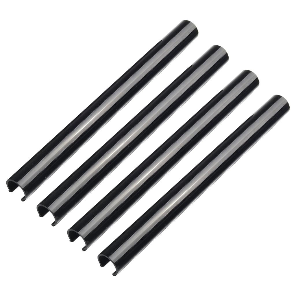 Radiator Pipe Covers Pipe Cover Tube Part Replacement 4pcs Plastic White 200mm Chrome Radiator Versatile Usage