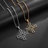 Religious Jewelry Men New Cross Necklace Stainless Steel Hip Hop Personalized Pendant