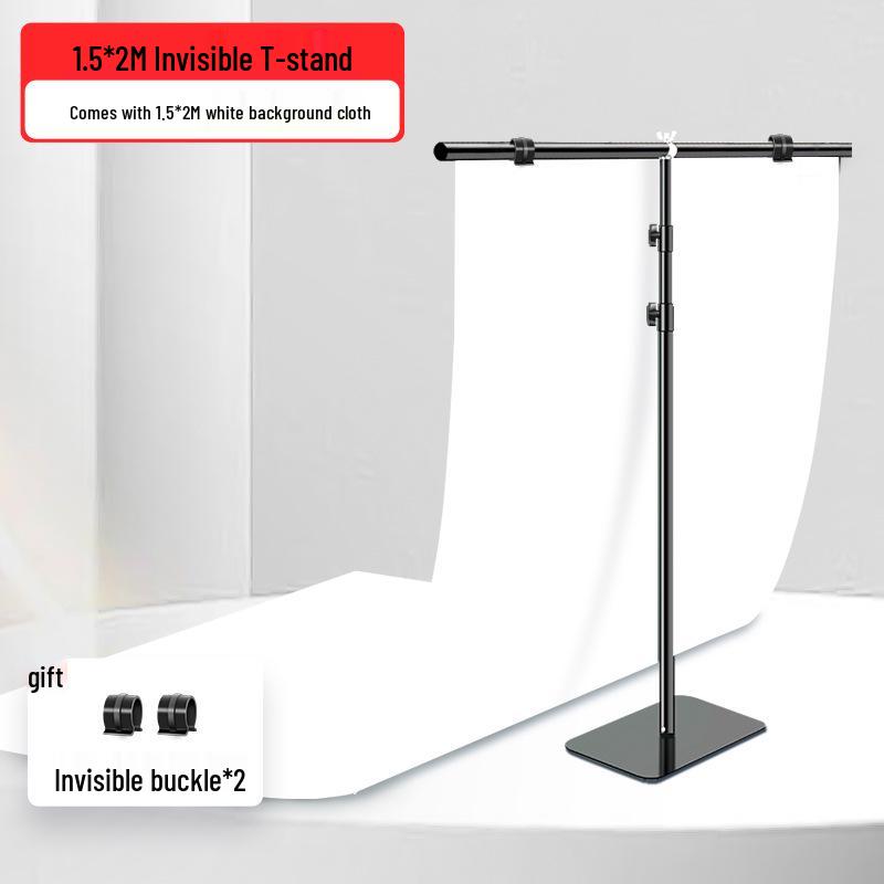 Ruiteng 2x1m Invisible T-Stand Telescopic Background Stand with PVC Board for Advertising and Shooting