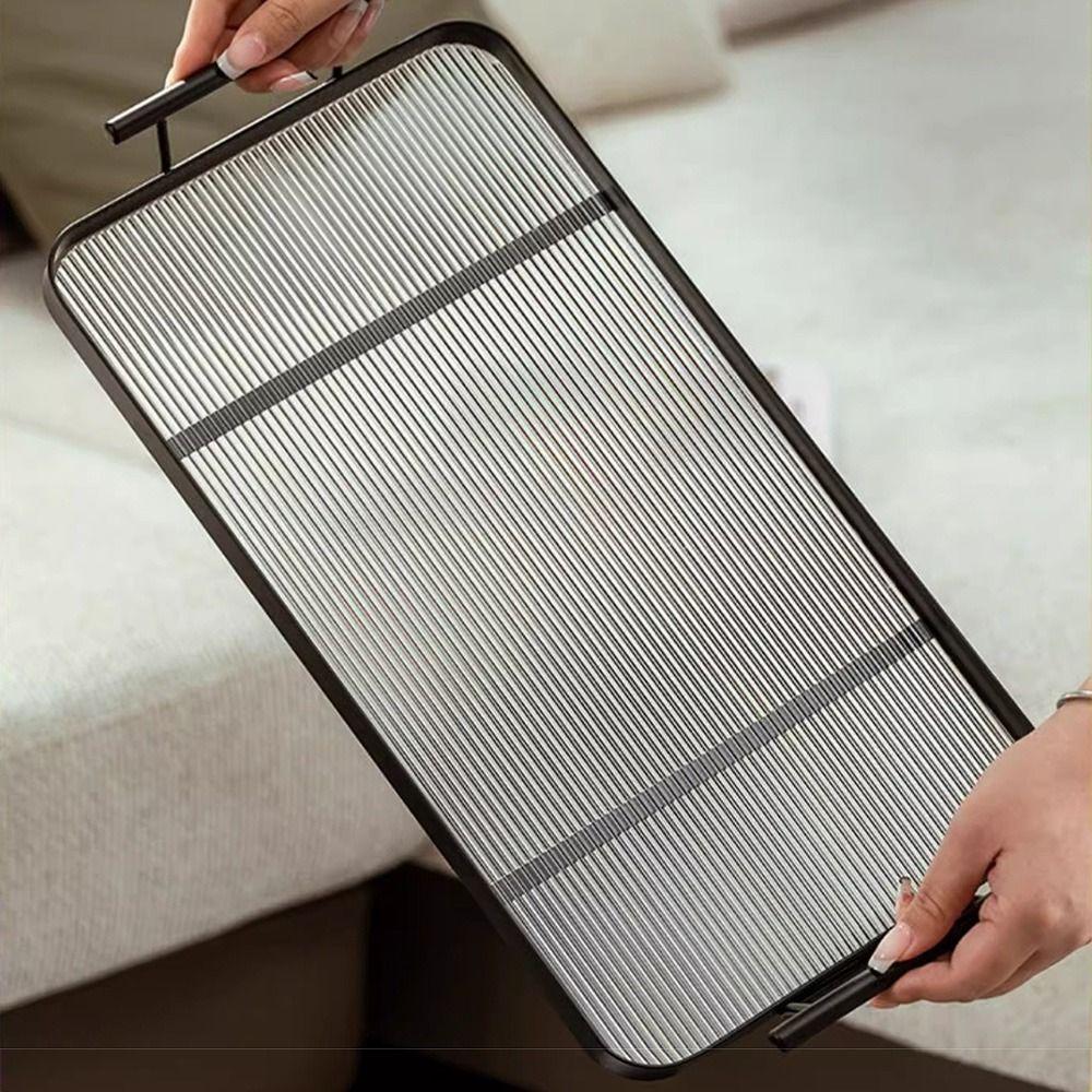 Rectangle Acrylic Serving Tray Leak-proof Clear Serving Platters  Tea Food