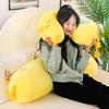 Cute Little Yellow Chicken Doll Plush Toy Girl Sleeping Between Legs Long Throw Pillow Children Soothing Doll Doll