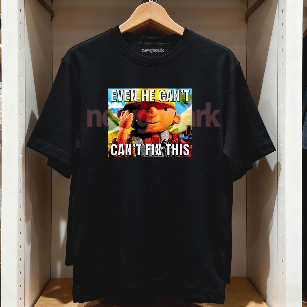 Bob Aggiustatutto Cartone Animato Vintage Grafica Magliette Possiamo Ripararlo Tshirt Donna Uomo Donna Uomo Casual Cotone Manica Corta Adulto