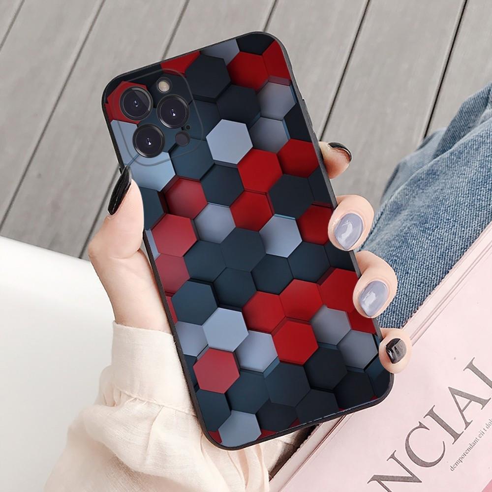 Iphone16Plus Mobile Phone Case, Luxury Geometry, Cool Mobile Phone Case, Painted Anti-Drop For Anti-Drop Hand