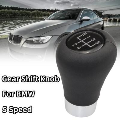 Shift Button Gear Stick Shift Knob Short Leather 5 Speed Gear Knob Lever For BMW E30 E32 E34 E36 E38 E39 E46 E53 E60 E83 E84