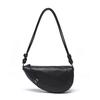 Fashion spring and summer new national style simple shoulder bag soft leather large capacity wide shoulder strap crossbody saddle bag  commuting