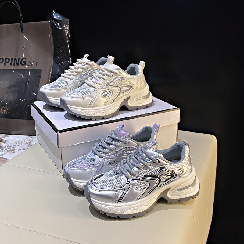 Is the new dad shoes women's summer student sports running shoes casual shoes platform height increase S