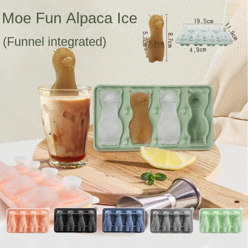 

Silicone Ice Cube Tray DIY Ice Box Cute Ice Cream Mold Bar сірий
