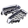 2PCS For BMW F30 F31 F35 F80 2012-2018 Left&Right Diamond Style Grille Car Grille Front Bumper Kidney Grill ABS Parts