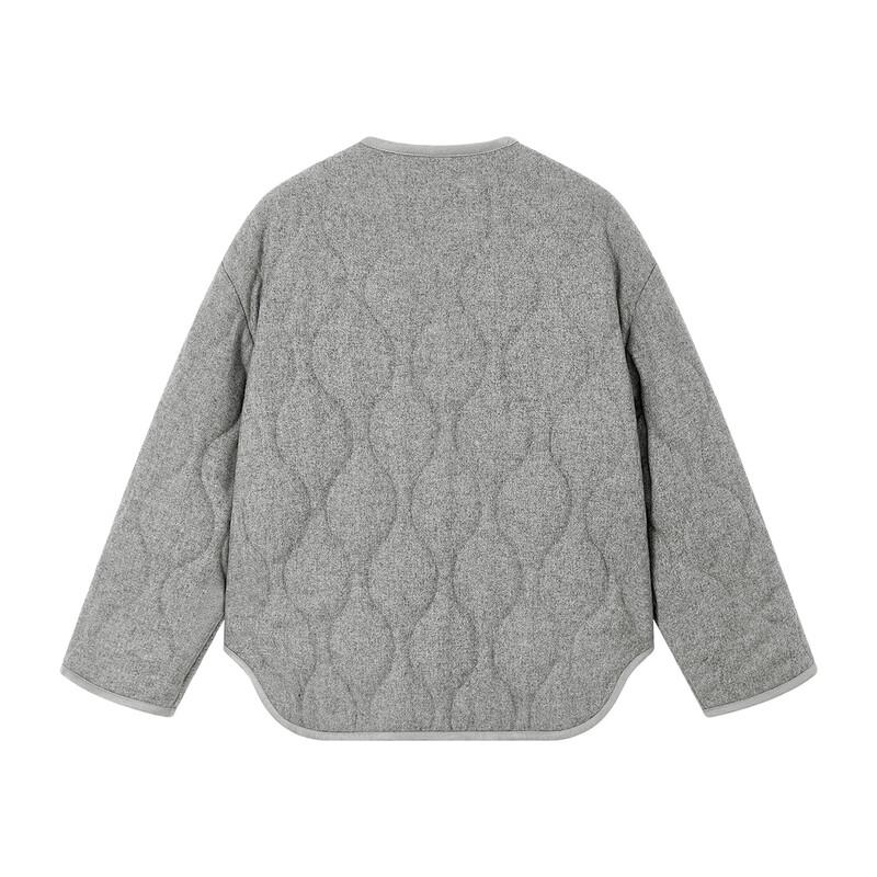 ELLE KIDS Mädchen Steppjacke mit Tweed-Muster in Heather Grey