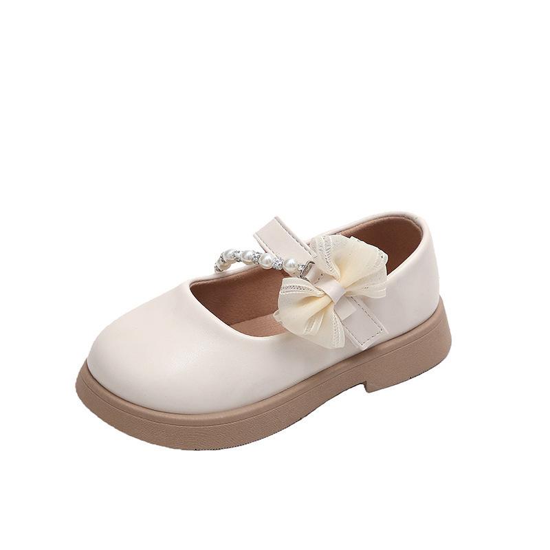 2026 Spring Girls' Mary Jane Leather Shoes - Soft Sole, Princess Style for Middle and Older Children