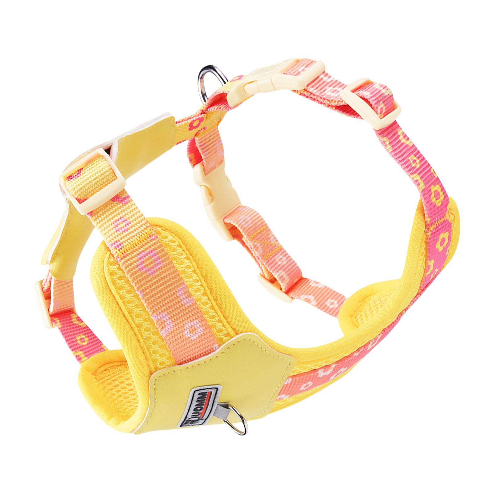 

Bright Color Dog Harness Vest for Small Dogs Adjustable Design with Breathable Nylon Fabric for Comfortable Walking Use 3