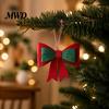 Indoor Tree Hanging Decor Christmas Bow Ornament, Red Green Boot Bowknot Pendant, Xmas Festive Window Handle Felt Decoration for Holiday Home