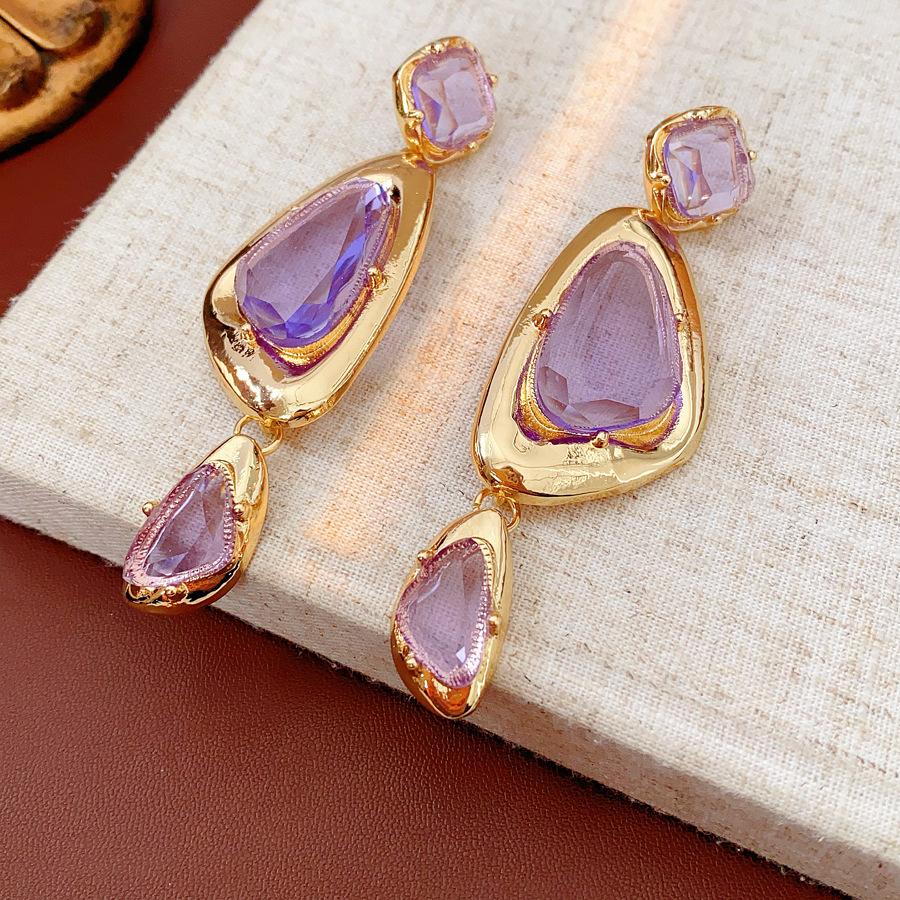 Vintage Irregular Earrings for Women Silver Needle Oval Tassel Drop Earring Light Luxury High-end Retro Jewelry Gifts