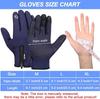 Winter Touchscreen Gloves for Men Women Waterproof Windproof Full Finger Cycling Silicone Non Slip Palm Zipper Sport Gloves for Running Driving Hiking