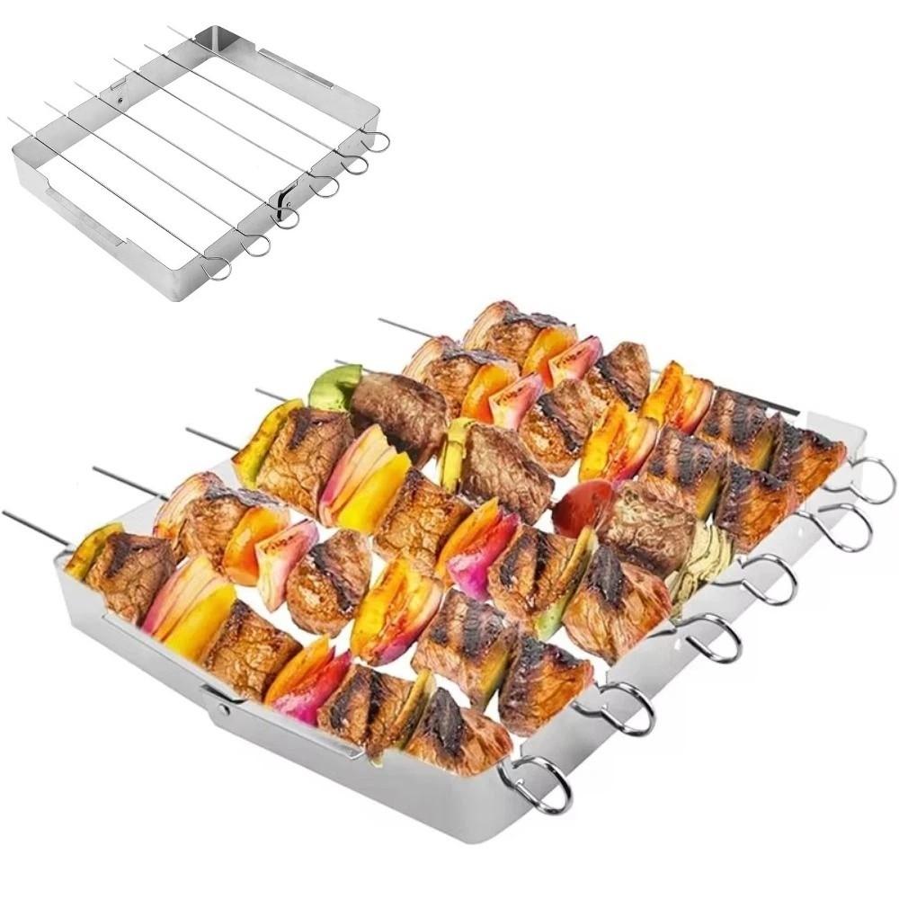 Kreatives BBQ Spießgestell Set Faltbares Outdoor Grillwerkzeug BBQ Grillgestell Campingzubehör