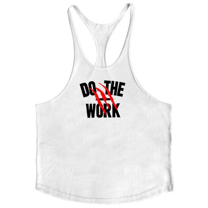 

Мужской хлопковый тонкий жилет с круглым вырезом Muscleguys, белая спортивная футболка без рукавов для фитнеса с препятствиями L белый