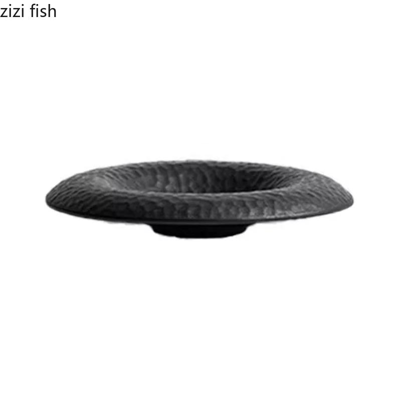 Assiette à steak ronde de style occidental Assiette à soupe Assiettes blanches Bol à fruits Bol à salade Plat à pâtes Assiettes à petit-déjeuner Plateau à collations à disque