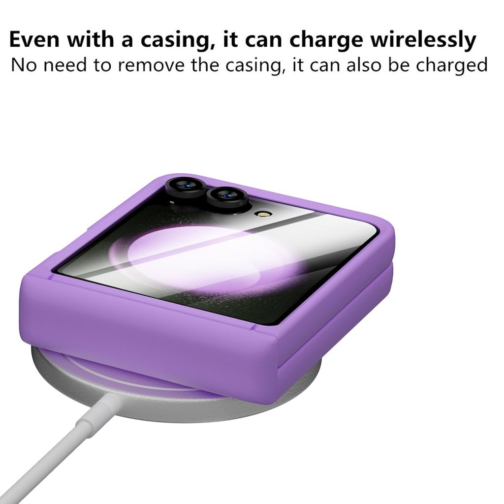 Hinge Protection Hard PC Phone Cover for Samsung Galaxy Z Flip 6 Case Shockproof with Small Screen Protector Skin Feel