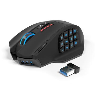 Gamspeed Wireless Gaming Mouse Dual with RGB Side 16400 Adjustable Precision 16 Programmable Buttons (Wired/Wireless Mode) Buttons, 2.4GHz Wireless,