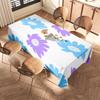 Modern Floral Tablecloth Bright Vibrant Table Cover for Home Decor Waterproof Spill-Resistant Rectangular Dining Sheets