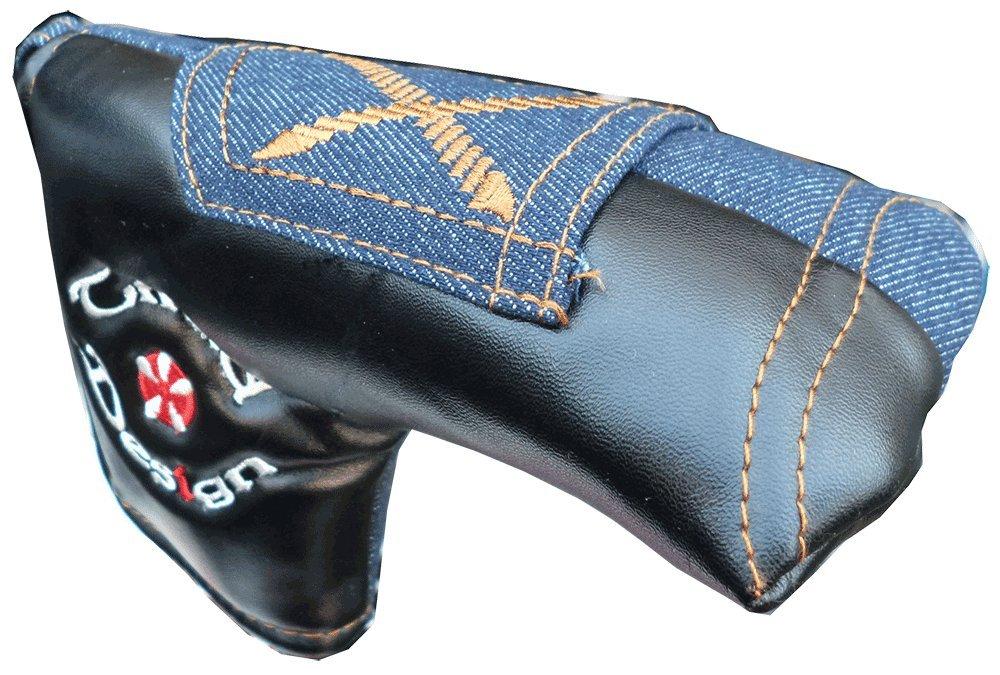 Denim Golf Putter Cover with Magnetic closure for Pin Type