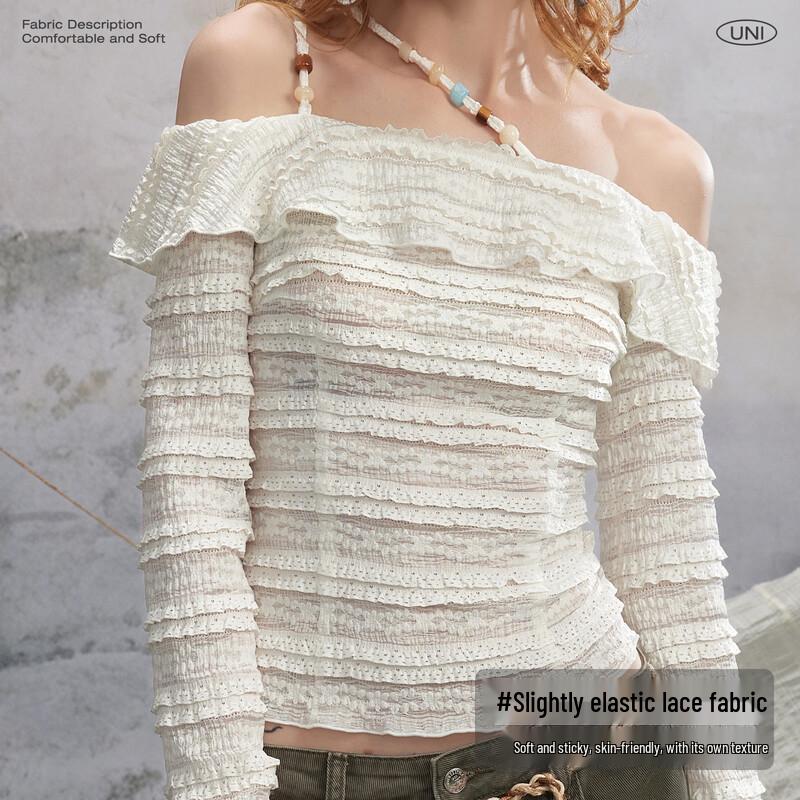 unifree Bohemian Off-Shoulder Slim-Fit T-Shirt