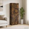 2 Piece Cabinet Set Smoked Oak Wood Based Material